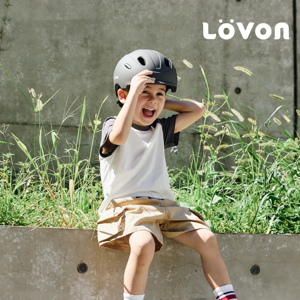 KIVO Kids’ Safety Helmet(Stone Grey/Sand Beige)